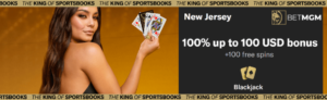 BetMGM New Jersey online Blackjack bonus